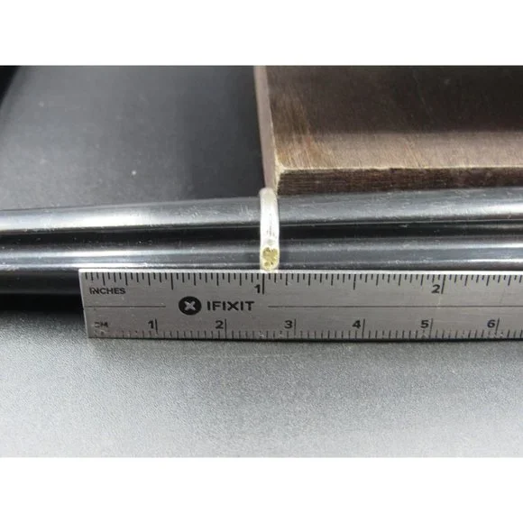 Size 5 Sterling Silver & Small Gold Nugget Band Ring - Picture 6 of 7